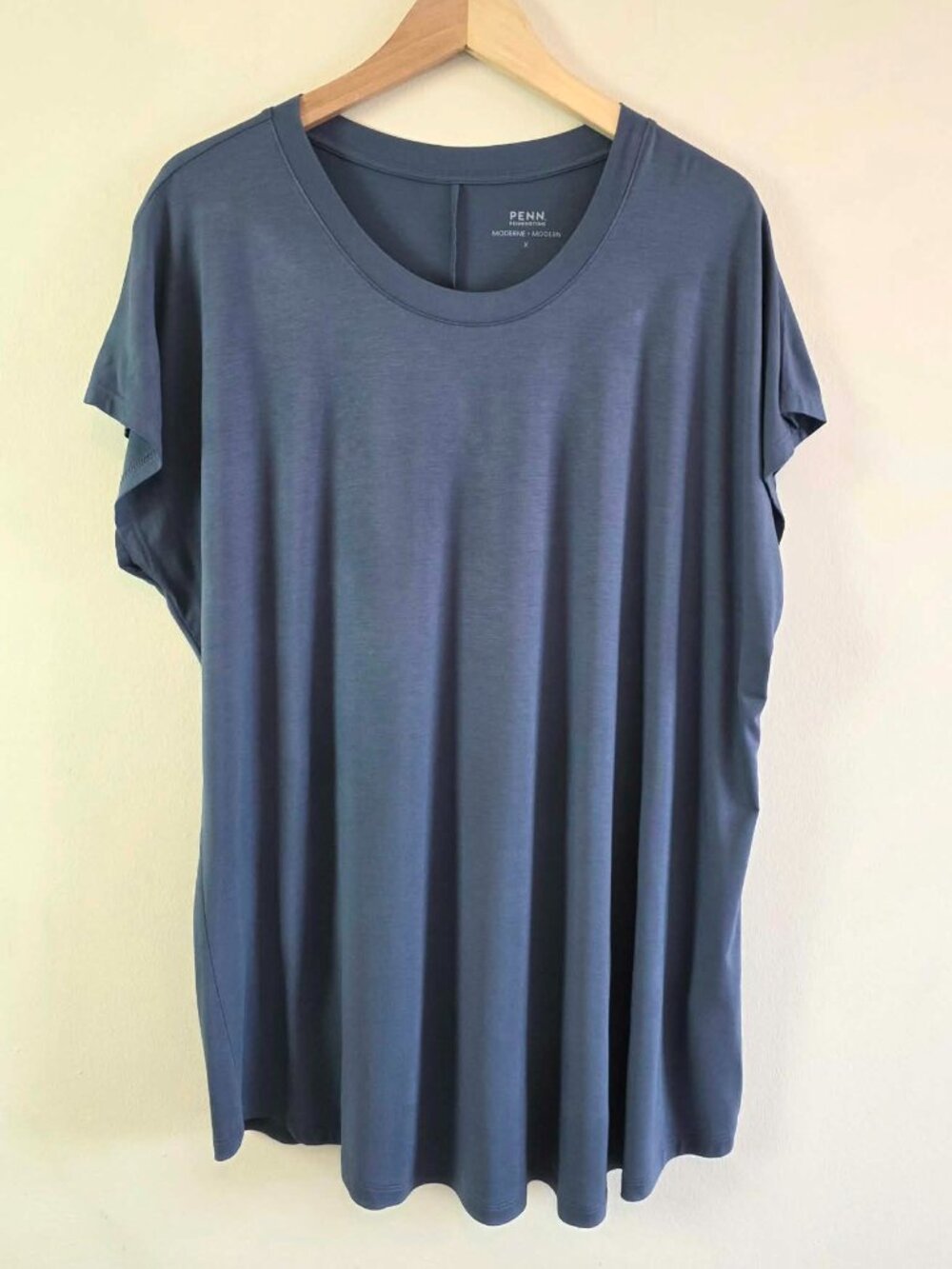 Penningtons Women's 1X T-Shirt Cap Sleeve Flowy Jersey Knit